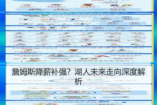 詹姆斯降薪补强？湖人未来走向深度解析